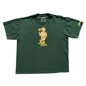 MARKET Players League Bear Graphic T-Shirt XL Dark Green Basketball Streetwear
